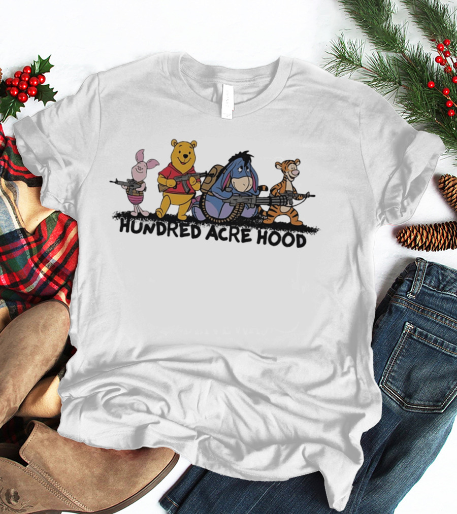 Hundred Acre Hood Winnie The Pooh Piglet Eeyore Tigger Characters T-Shirt