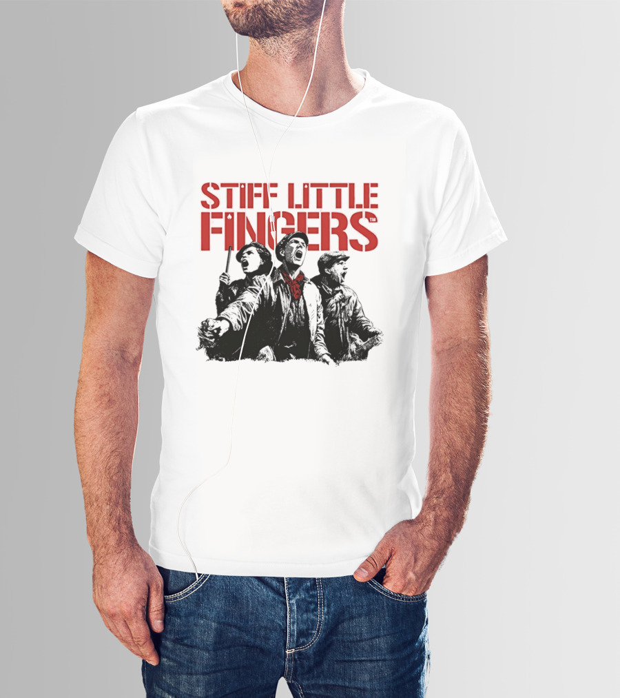 Stiff Little Fingers Raise Your Voice Tour Ecru T-Shirt