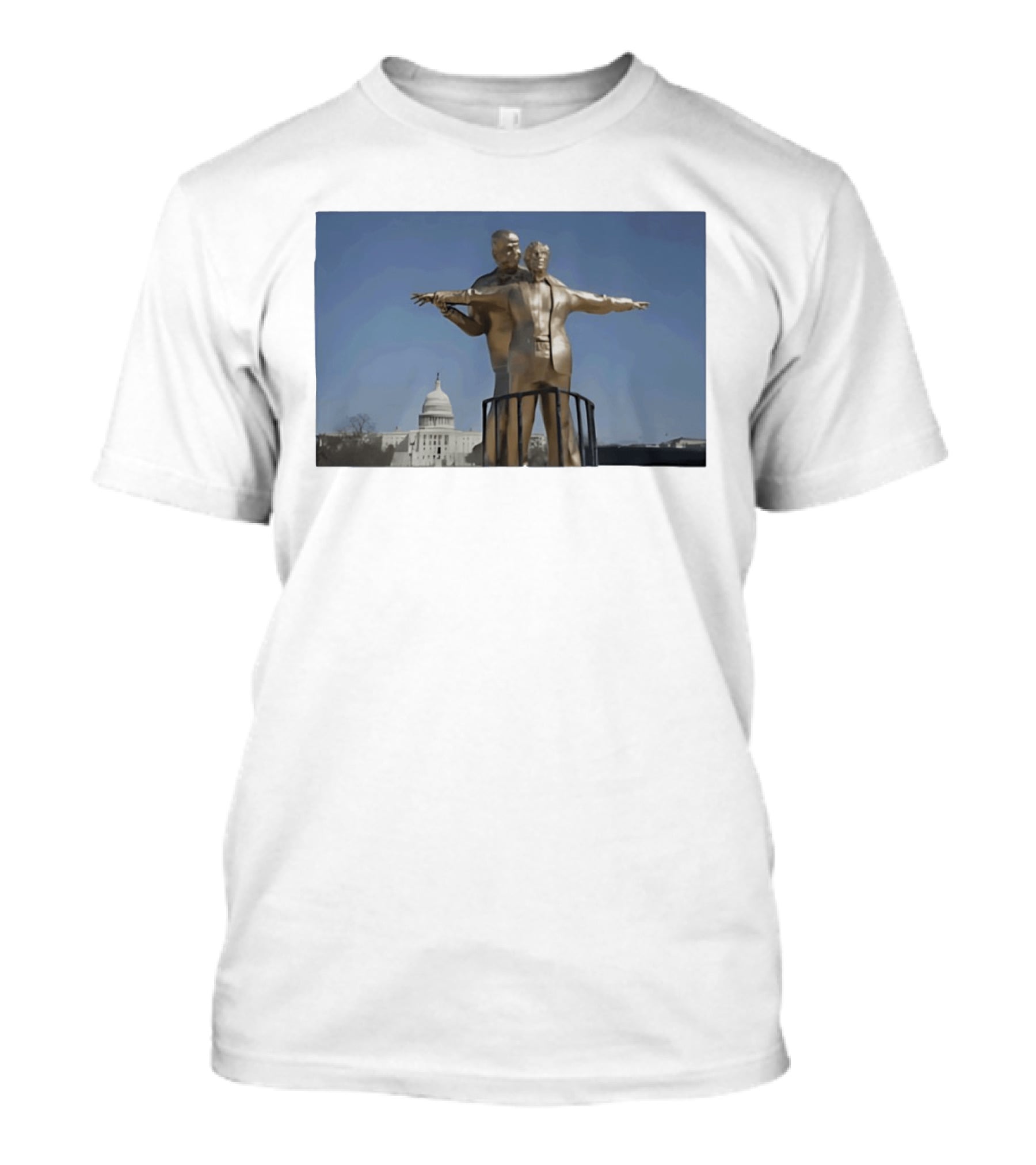 Donald Trump Jeffrey Epstein Titanic Pose White House Sculpture T-Shirt