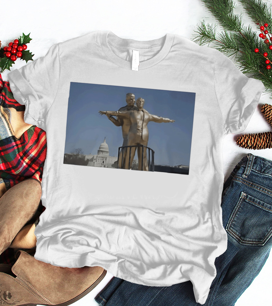 Donald Trump Jeffrey Epstein Titanic Pose White House Sculpture T-Shirt
