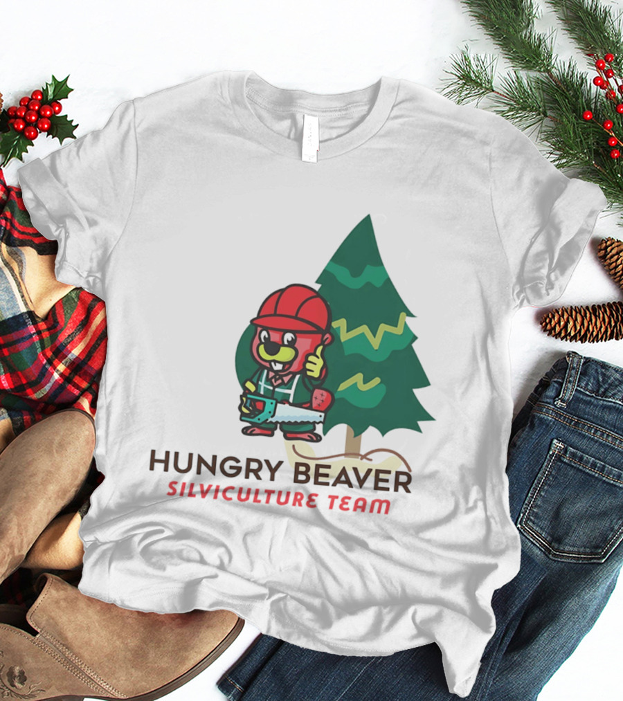 Hungry Beaver Silviculture Team Chainsaw And Tree T-Shirt