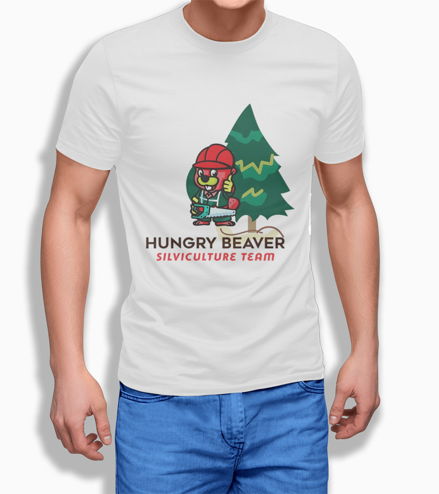 Hungry Beaver Silviculture Team Chainsaw And Tree T-Shirt