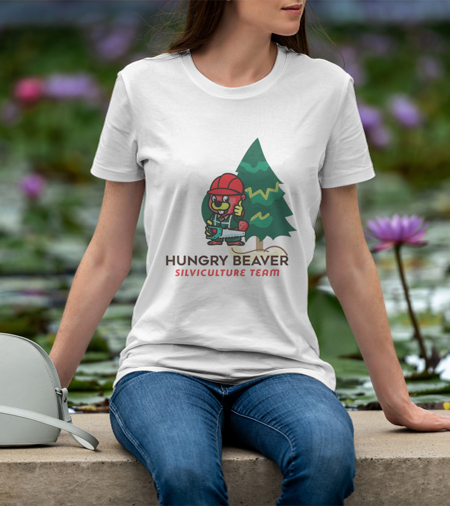 Hungry Beaver Silviculture Team Chainsaw And Tree T-Shirt
