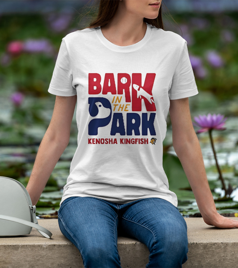 Kenosha Kingfish Bark In The Park Event With Playful Dog And Fish T-Shirt