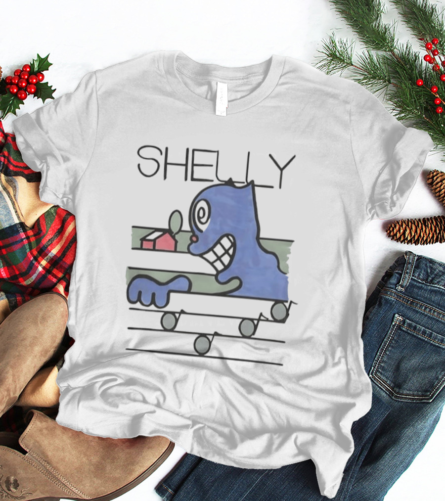 Shelly Cartoon Character With House And Music Notes T-Shirt