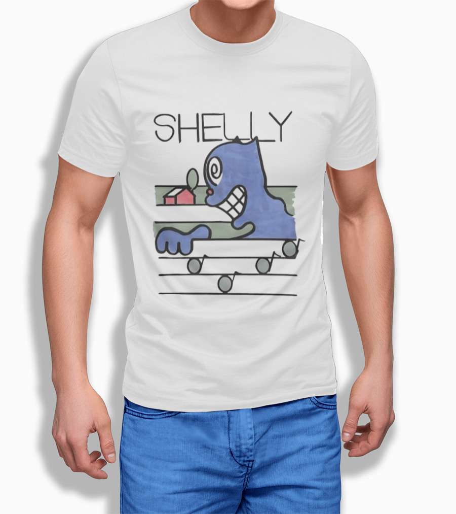 Shelly Cartoon Character With House And Music Notes T-Shirt