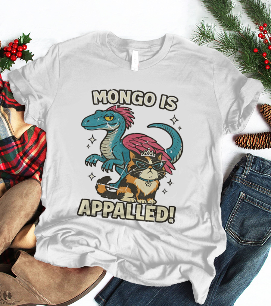 Mongo Is Appalled Dungeon Crawler Carl Dinosaur And Cat T-Shirt