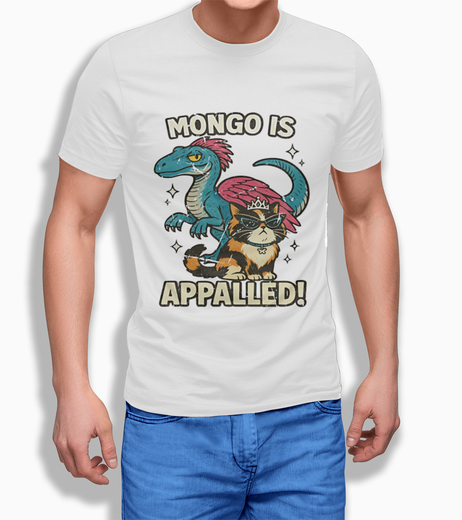 Mongo Is Appalled Dungeon Crawler Carl Dinosaur And Cat T-Shirt