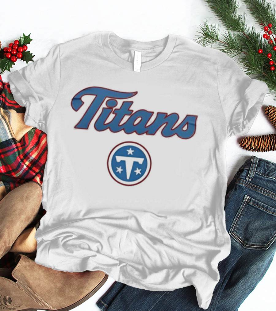 Titans Stars Logo Three Stars Blue T-Shirt
