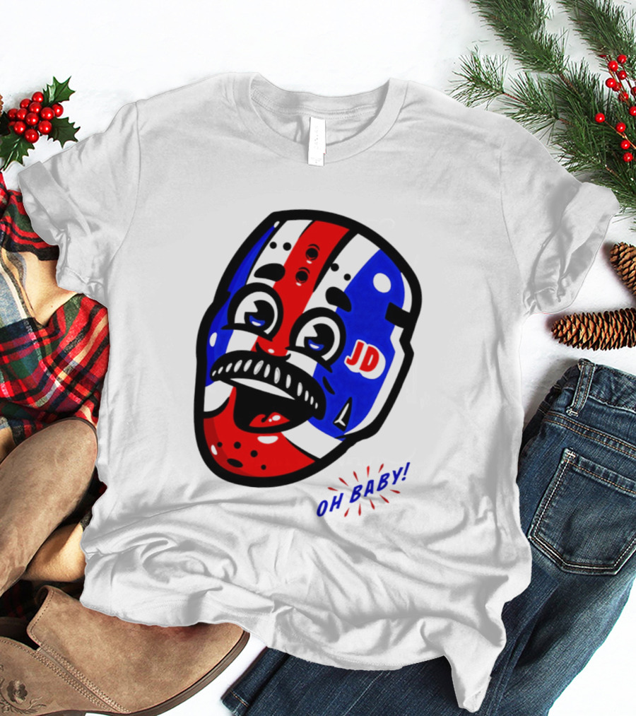 New York Rangers Goalie Mask JD Oh Baby Happy Friday T-Shirt