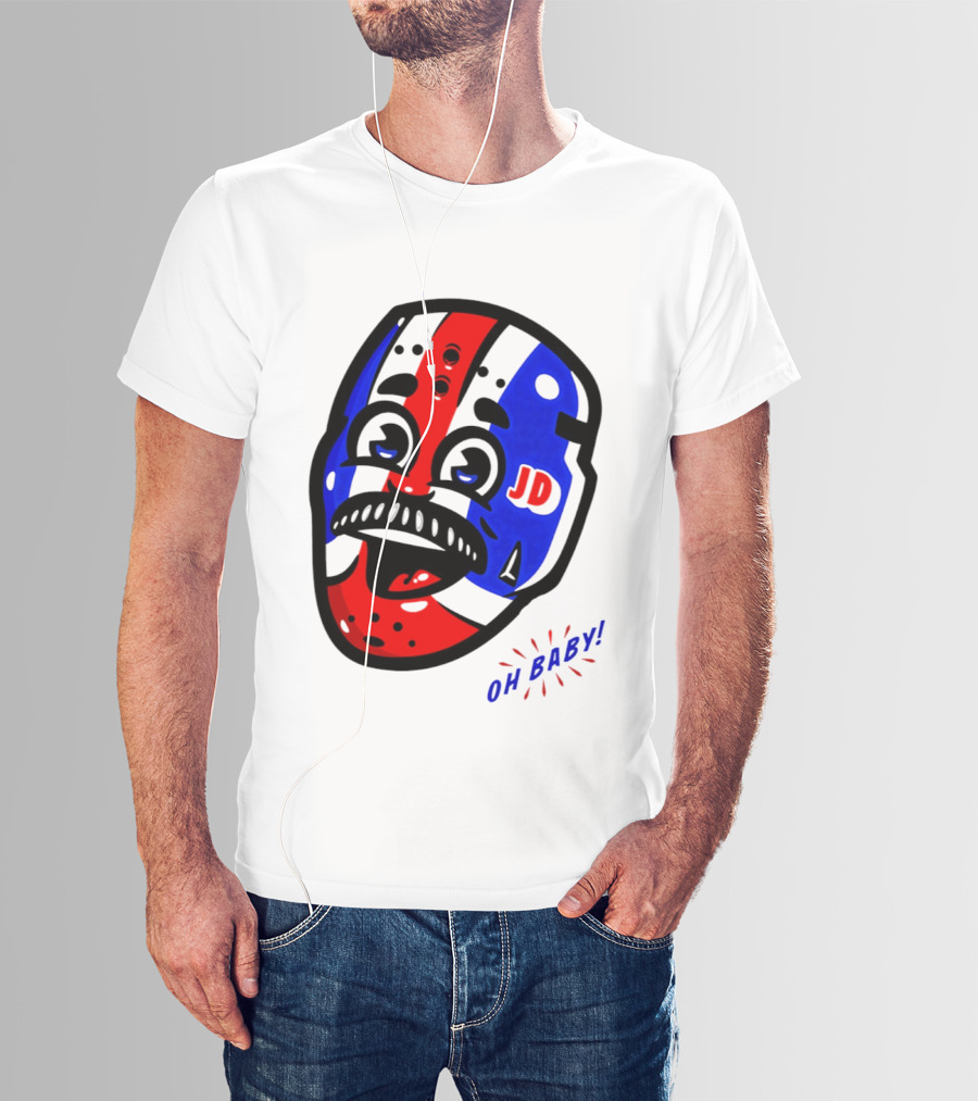 New York Rangers Goalie Mask JD Oh Baby Happy Friday T-Shirt