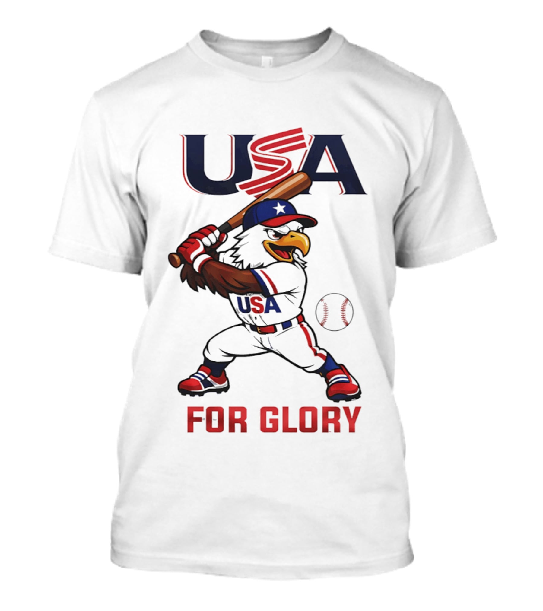 USA Baseball Eagle For Glory World US Baseball T-Shirt