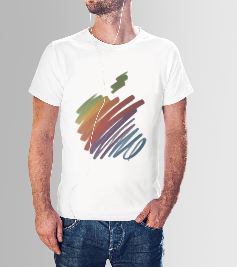 Apple 50th Anniversary Rainbow Logo Classic Multicolor 2026 T-Shirt