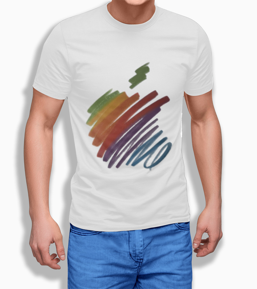 Apple 50th Anniversary Rainbow Logo Classic Multicolor 2026 T-Shirt