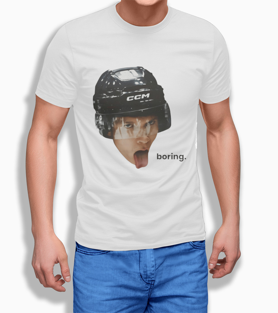 Ilya Rozanov Connor Storrie CCM Heated Rivalry 2026 Boring Helmet Tongue Out T-Shirt