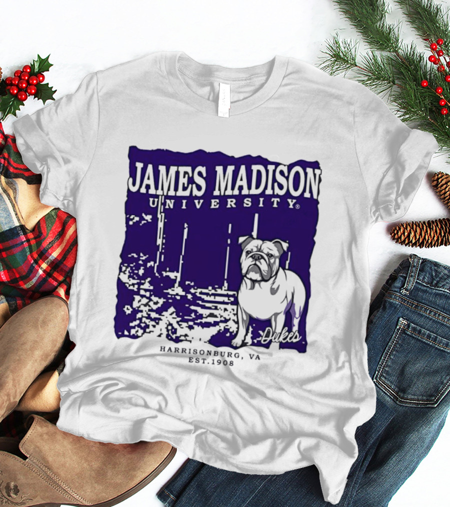 James Madison University Dukes Harrisonburg VA Est 1908 Bulldog T-Shirt