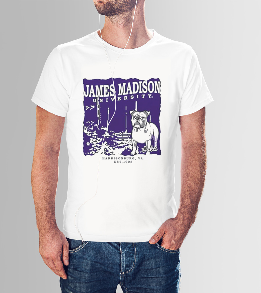 James Madison University Dukes Harrisonburg VA Est 1908 Bulldog T-Shirt