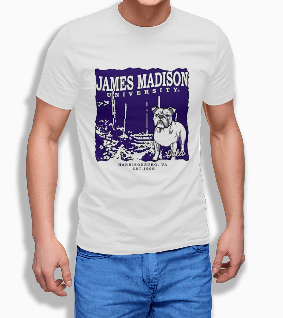 James Madison University Dukes Harrisonburg VA Est 1908 Bulldog T-Shirt