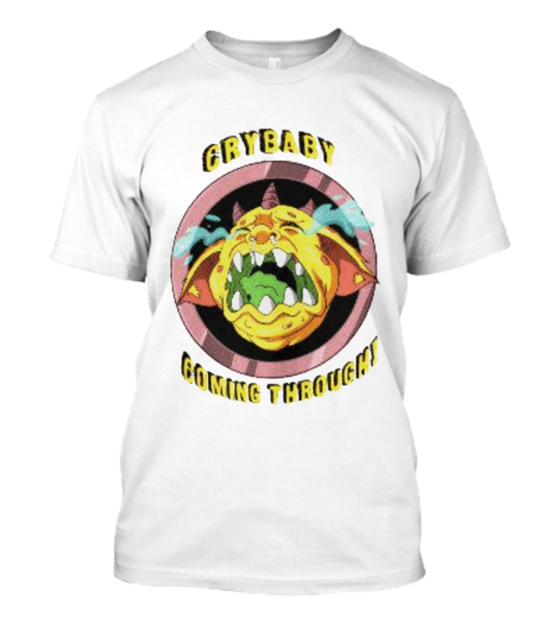 Crybaby Coming Through Monster Illustration With Tears And Horns T-Shirt