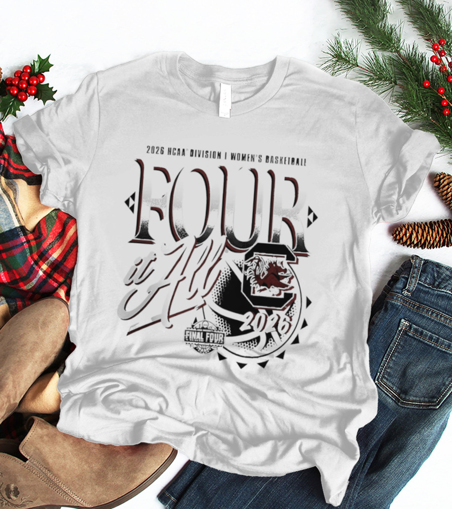 South Carolina Gamecocks 2026 NCAA Women's Basketball March Madness Final Four T-Shirt