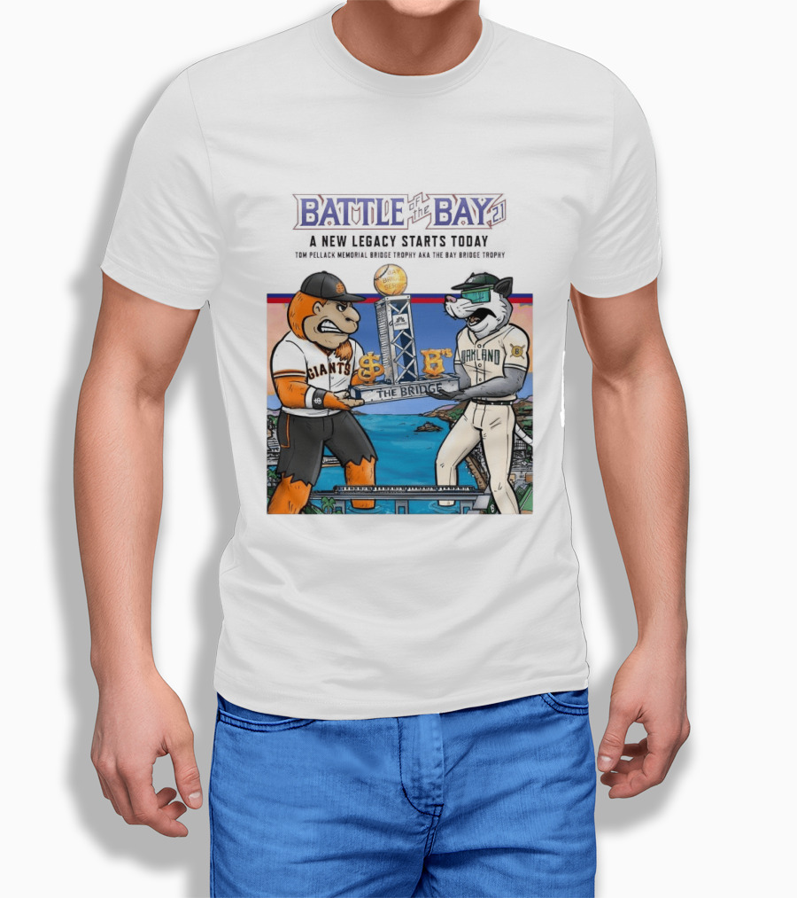 Battle Of The Bay Oakland Ballers Giants New Legacy Series The Bridge T-Shirt