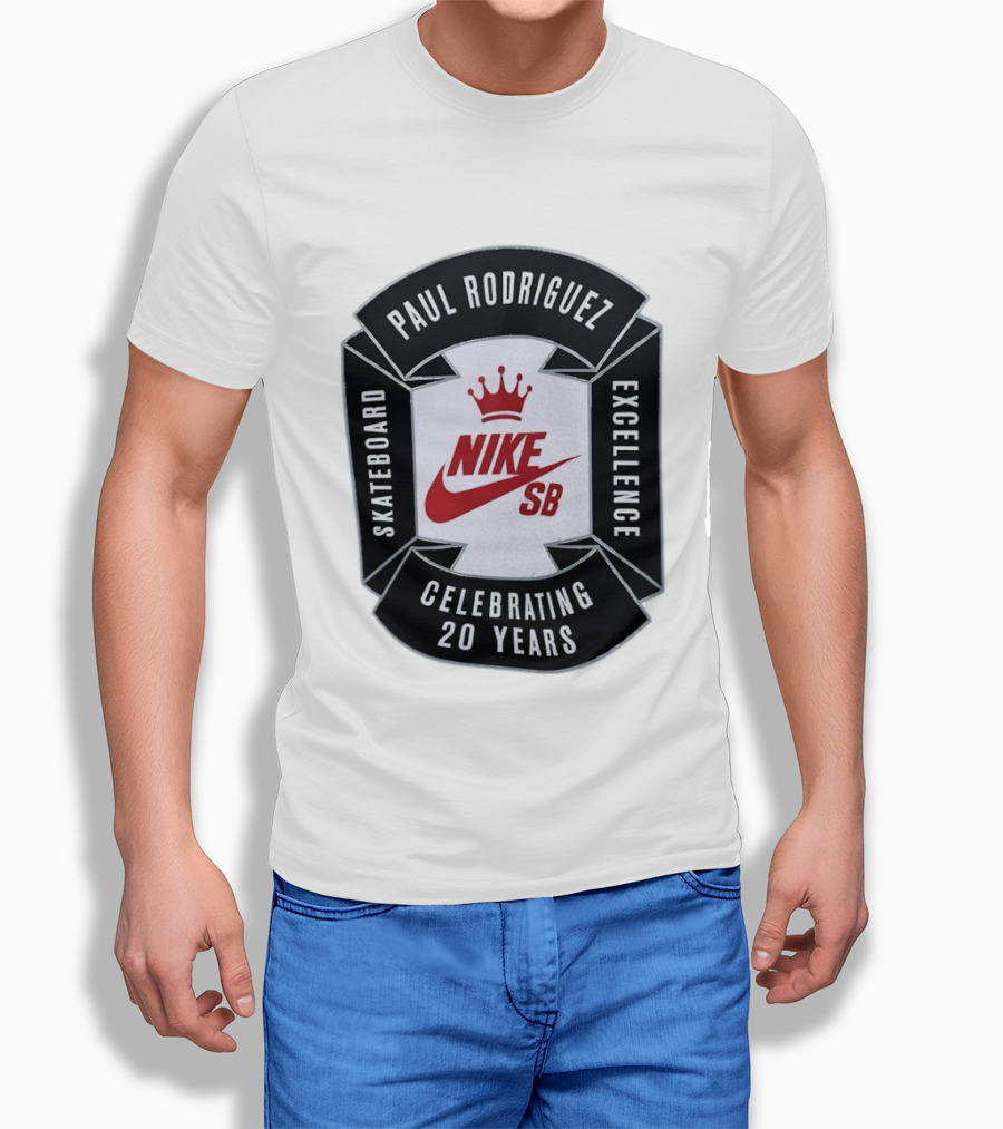 Paul Rodriguez Nike SB Skateboard Excellence Celebrating 20 Years T-Shirt