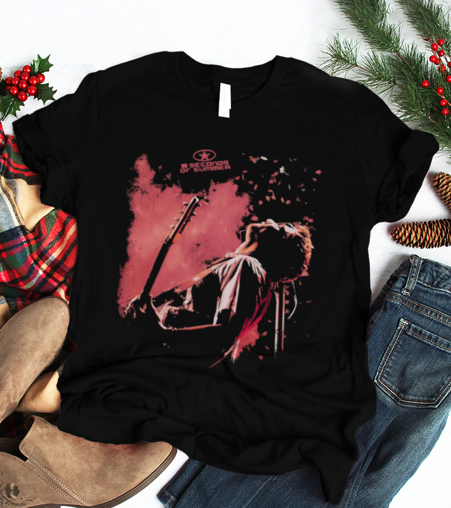 5 Seconds Of Summer Musician Guitarist Illustration Watercolor T-Shirt