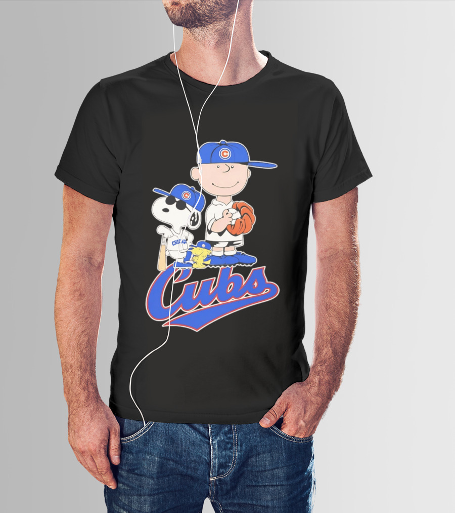 Peanuts Snoopy Woodstock Charlie Brown Chicago Cubs Baseball MLB 2026 T-Shirt