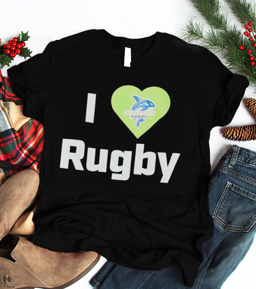 I Love Rugby Seattle Seawolves Heart T-Shirt