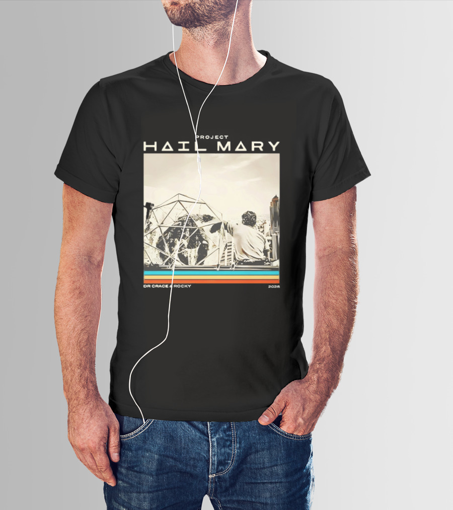 Hail Mary Geodesic Dome Space Scene T-Shirt