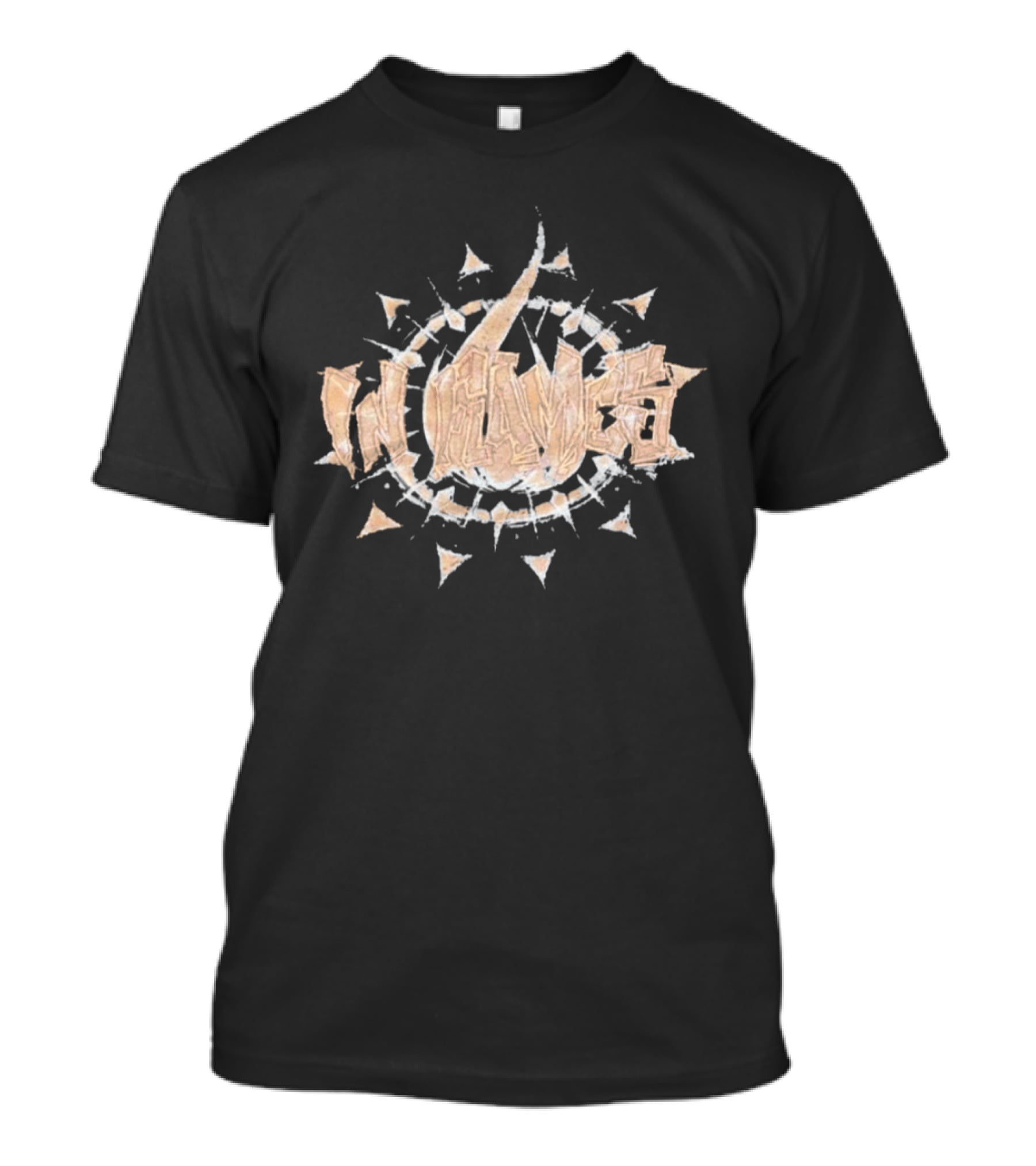 In Flames Spiked Circle Burst T-Shirt