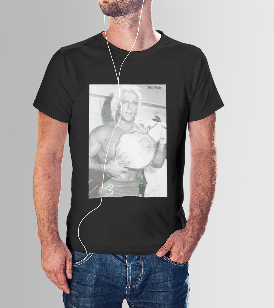 Ric Flair The Nature Boy Championship Belt Vintage Photo T-Shirt