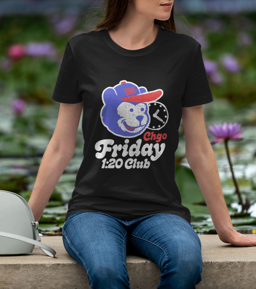 CHGO Friday 1 20 Club Bear Cubs Logo Vintage Cap T-Shirt