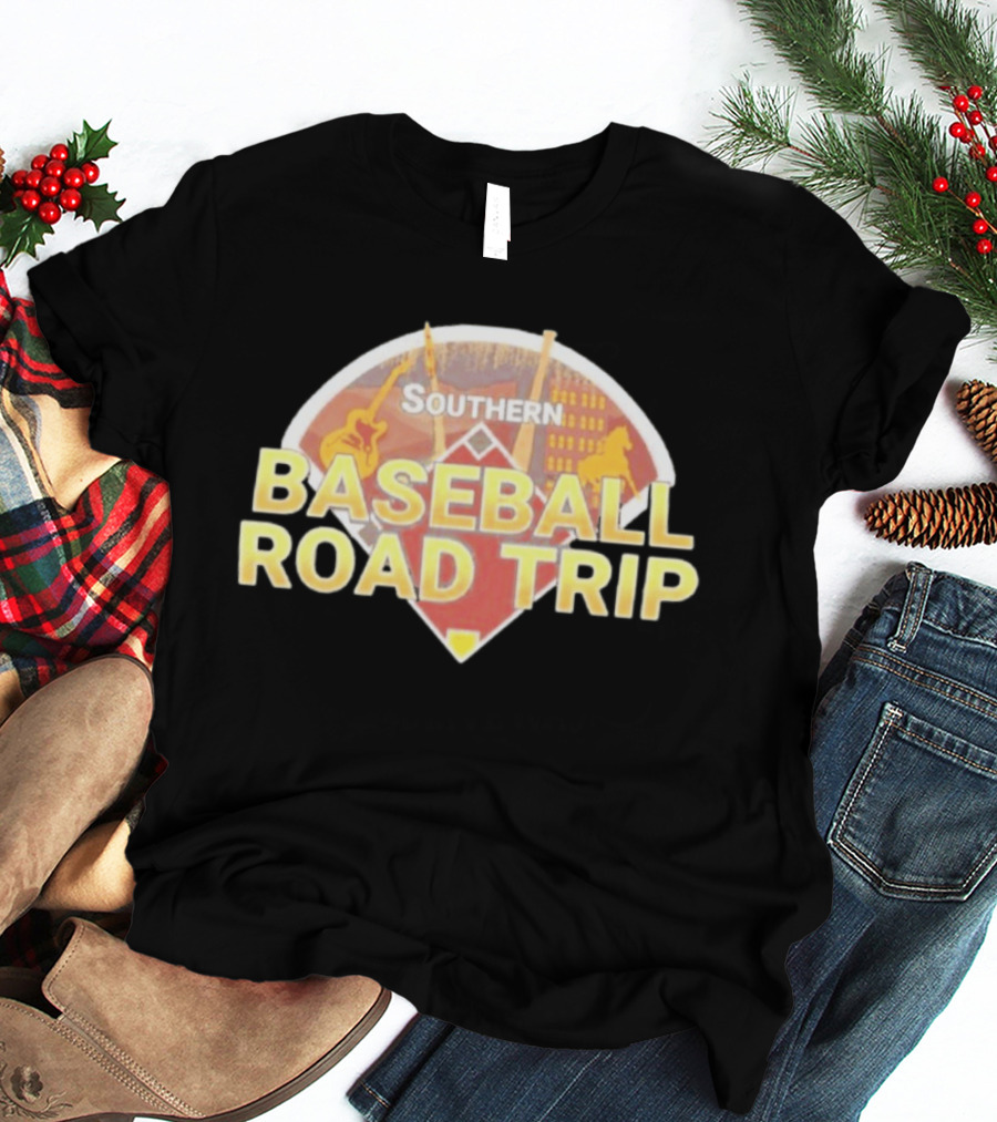 Southern Baseball Road Trip Music Adventure Stadium Scene T-Shirt