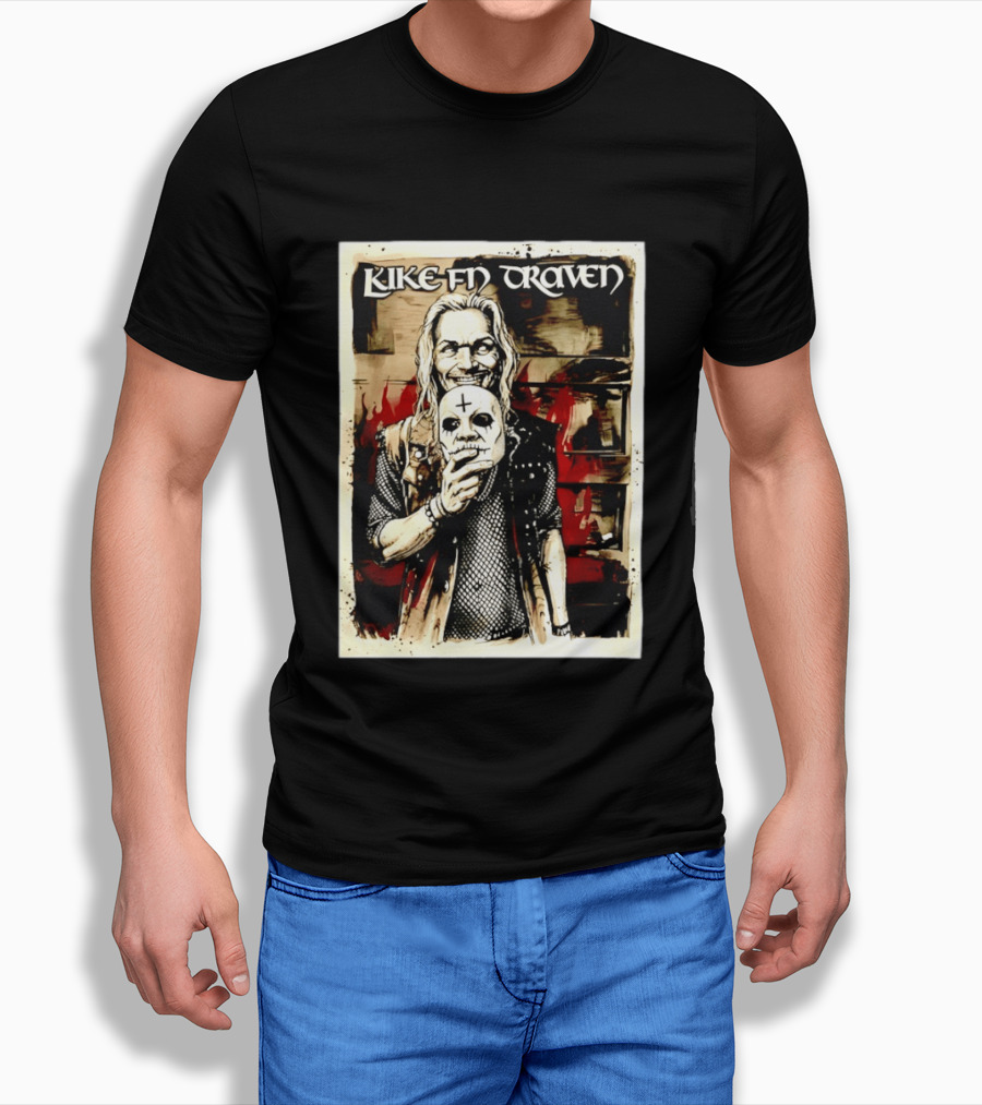 Luke F'N Draven Illustrated Skull Mask T-Shirt