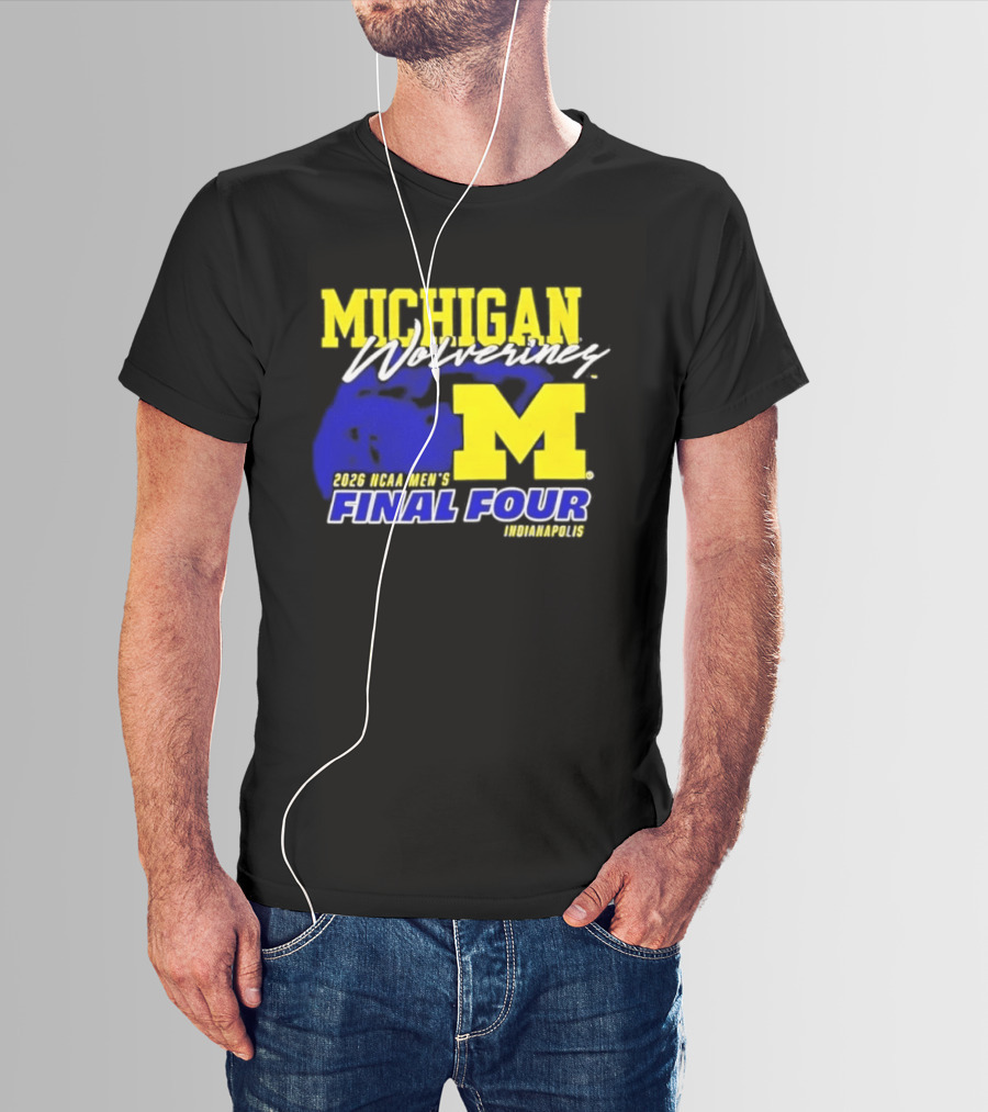 Michigan Wolverines 2026 NCAA Men's Final Four Indianapolis T-Shirt