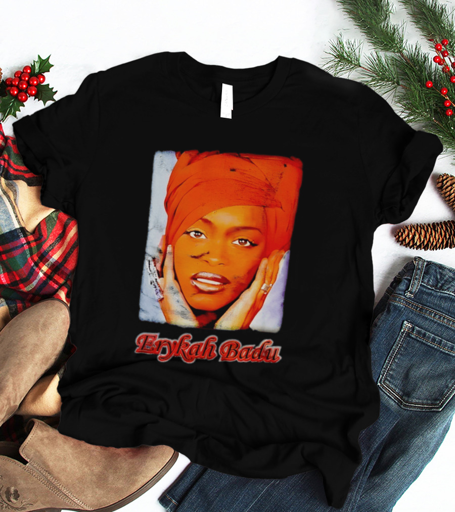 Erykah Badu Iconic Headwrap And Face T-Shirt