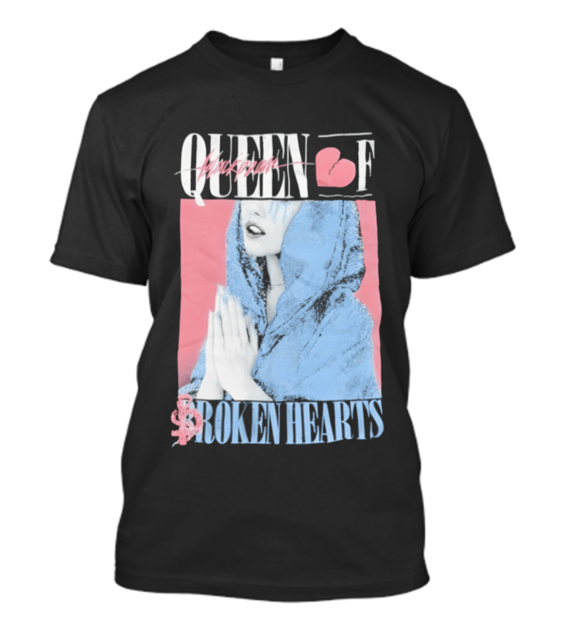 Blackbear Queen Of Broken Hearts Prayer Design With Pink And Blue Aesthetic T-Shirt
