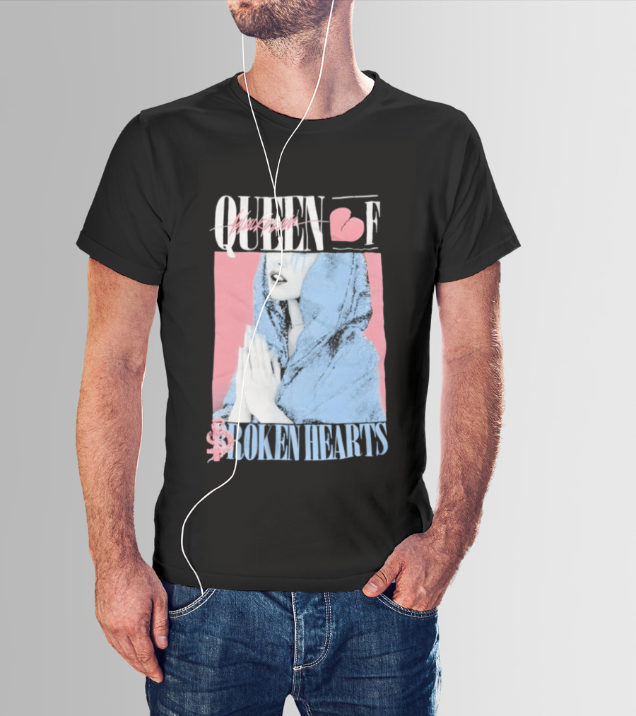 Blackbear Queen Of Broken Hearts Prayer Design With Pink And Blue Aesthetic T-Shirt