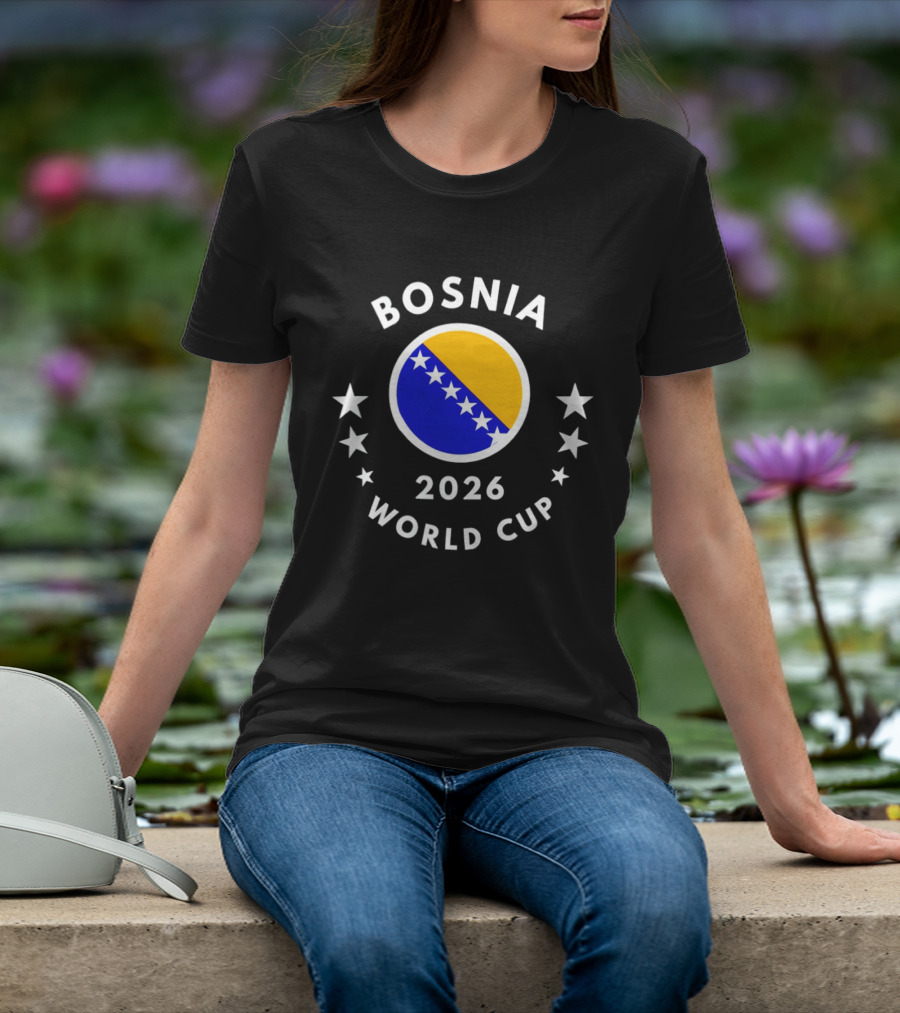 Bosnia 2026 World Cup Bosnia Flag Football Soccer Stars T-Shirt