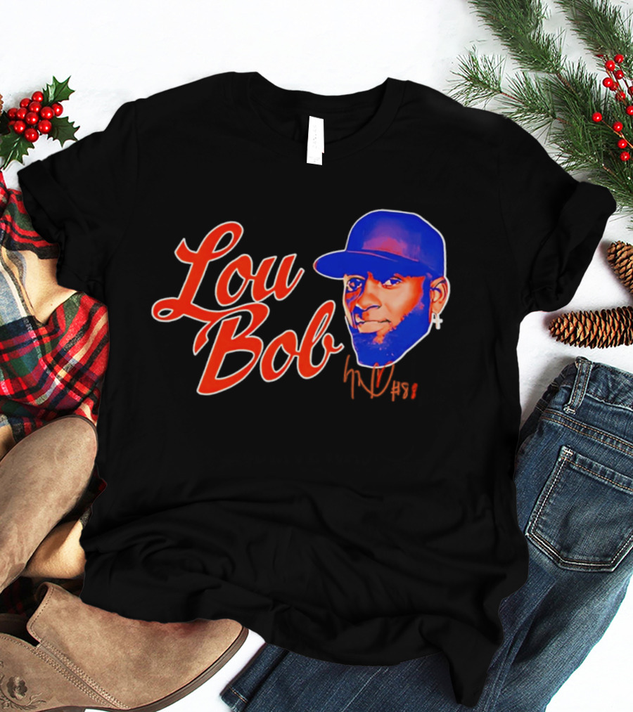 Lou Bob Luis Robert Jr New York Mets Big Head T-Shirt