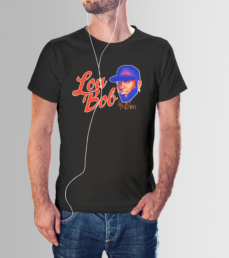 Lou Bob Luis Robert Jr New York Mets Big Head T-Shirt