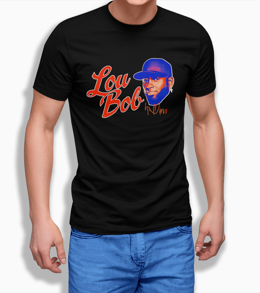 Lou Bob Luis Robert Jr New York Mets Big Head T-Shirt