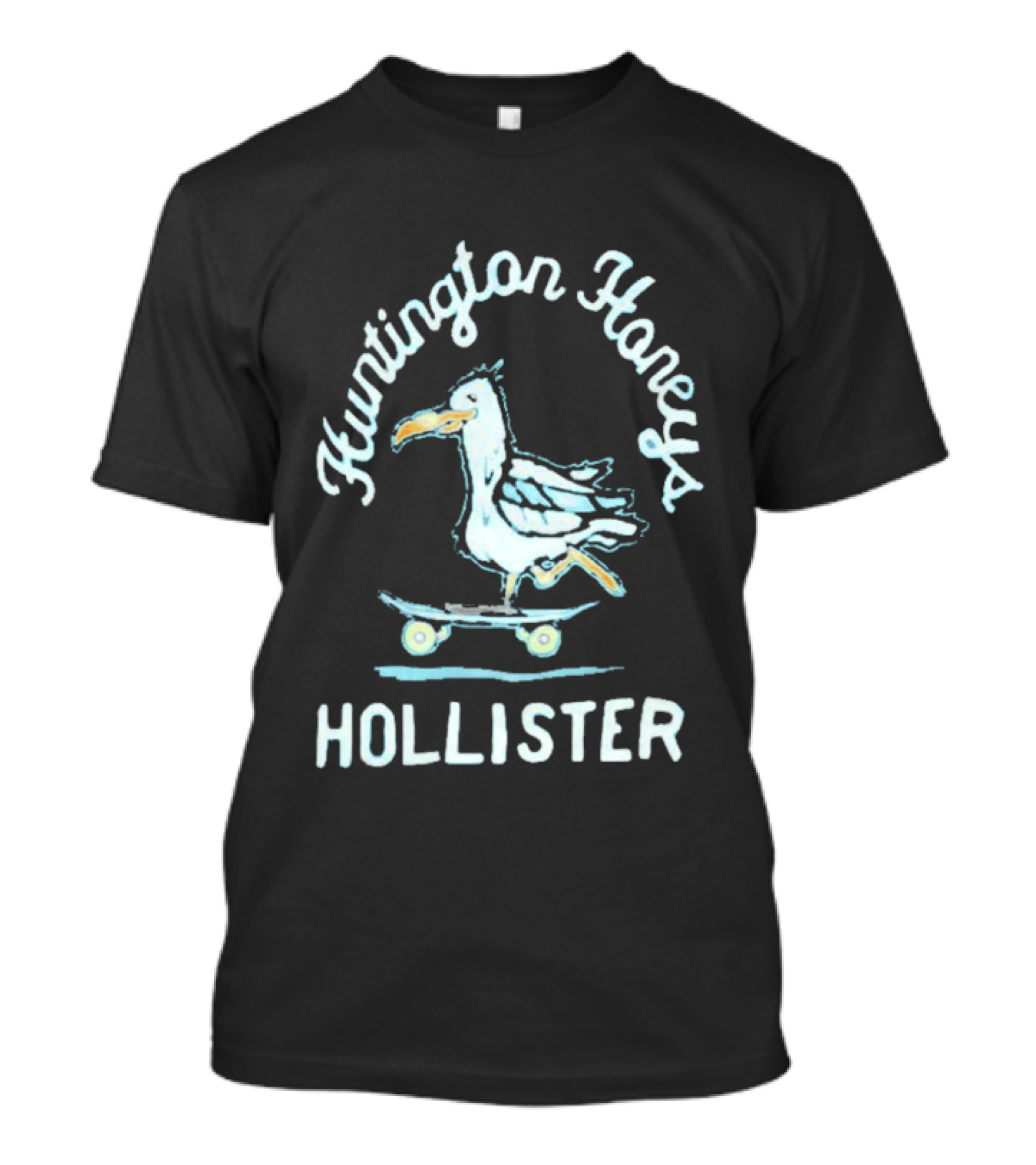 Huntington Honeys Hollister Seagull Skateboarding T-Shirt