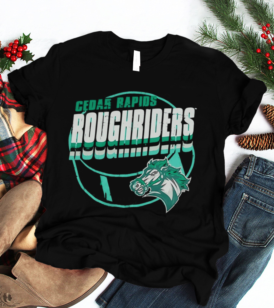 Cedar Rapids RoughRiders Horse Head T-Shirt