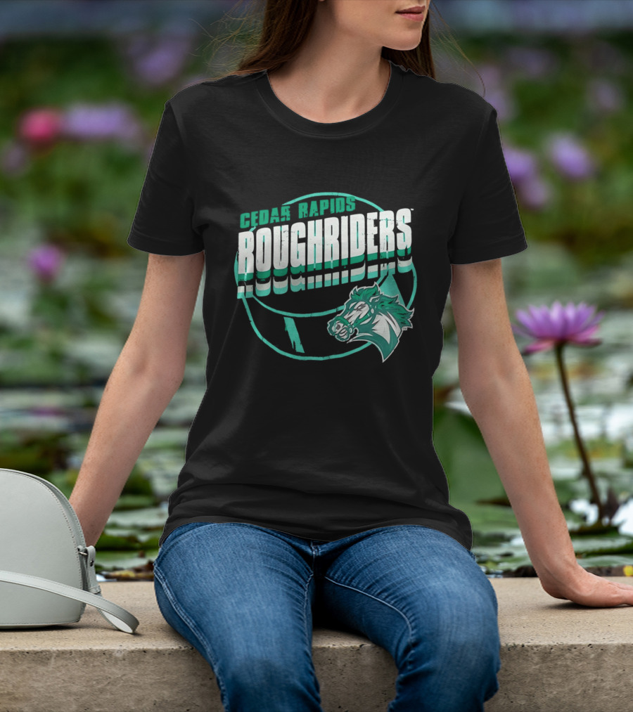 Cedar Rapids RoughRiders Horse Head T-Shirt