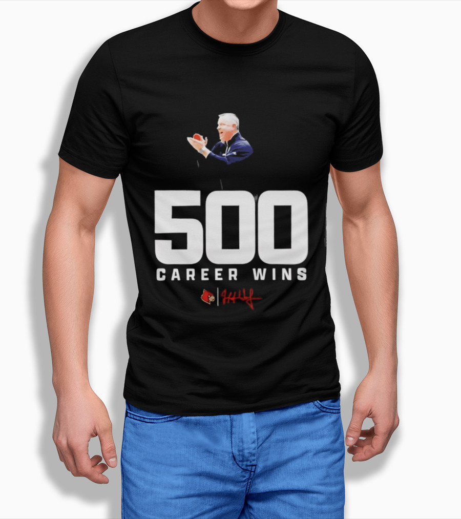 500 Career Wins Coach Jeff Walz Red Cardinals T-Shirt