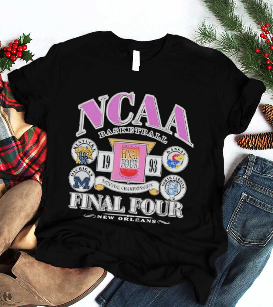 NCAA Basketball Final Four 1993 New Orleans Team Logos T-Shirt