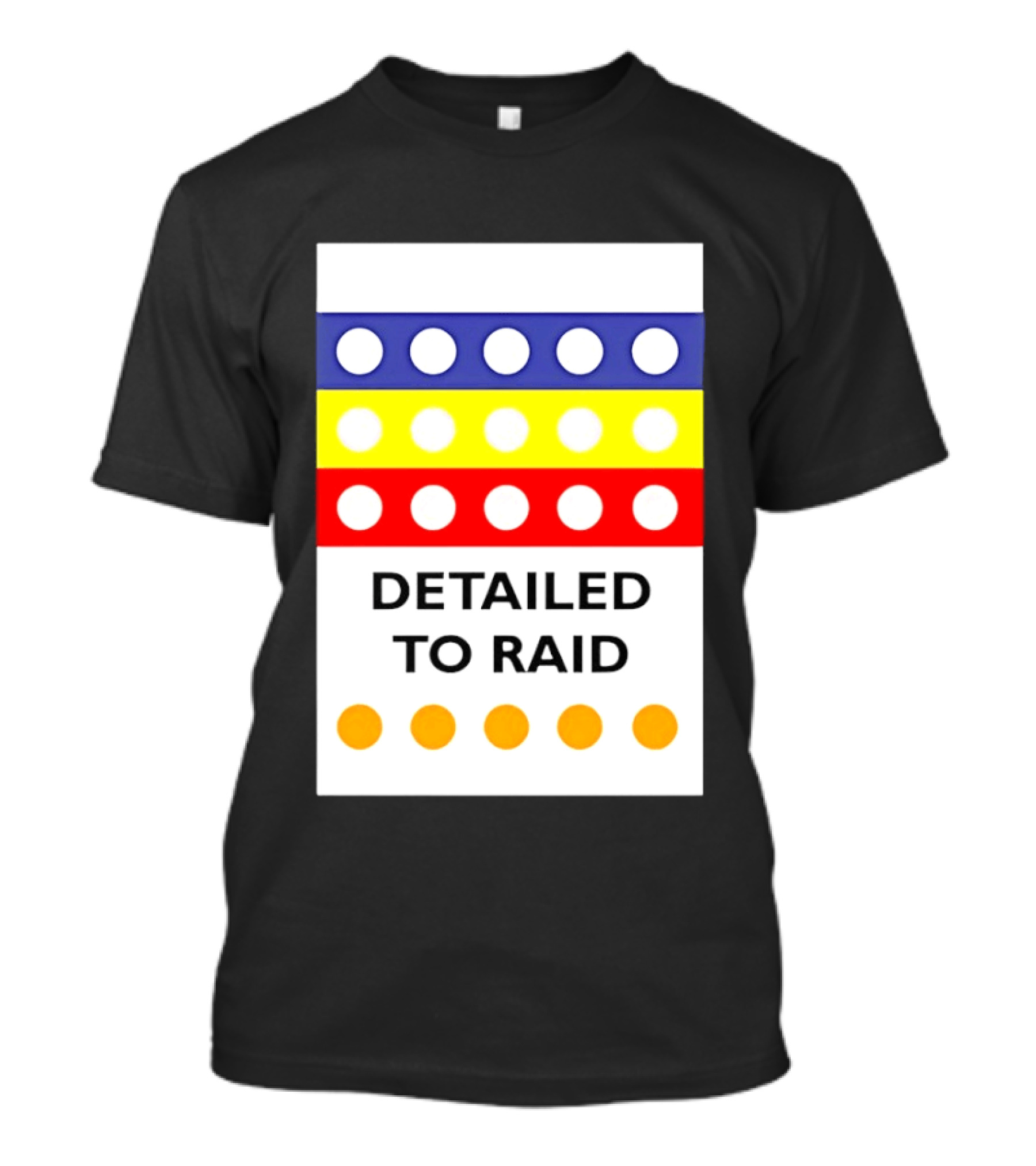 Detailed To Raid Colorful Circle Stripes T-Shirt
