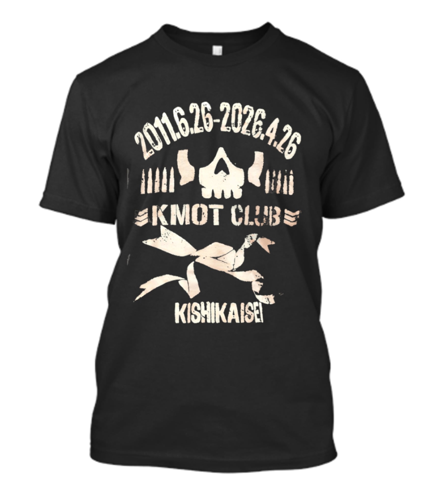 Kmot Club 2011 6 26 To 2026 4 26 Kishikaisei Skull And Ribbon T-Shirt
